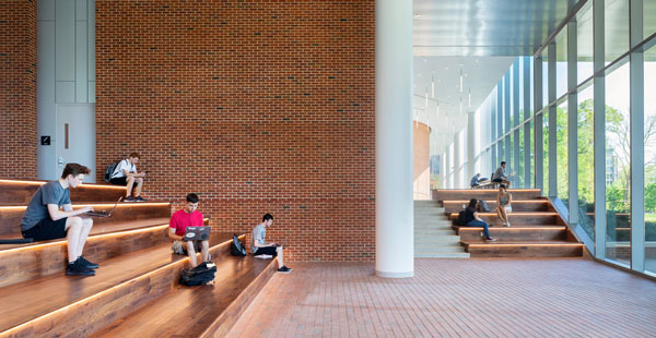 students using an active stair at the University of Nebraska Lincoln College of Architecture